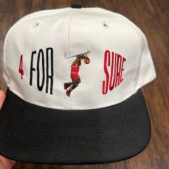 VTG OTTO hat “ 4 for sure “ basketball slam dunk embroidered Bulls Reference - Picture 1 of 8